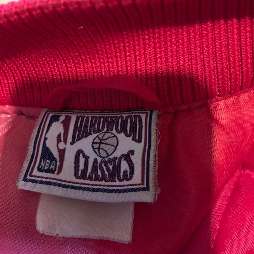 Blazers Red and Black  Satin Bomber Jacket - Picture 12 of 12